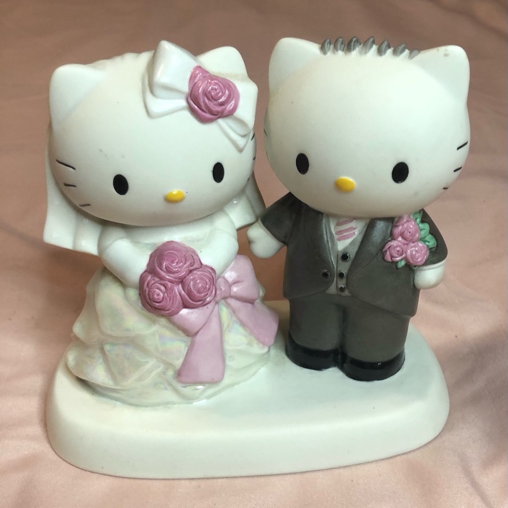 Hello Kitty Bride & Groom Hand Painted Porcelain